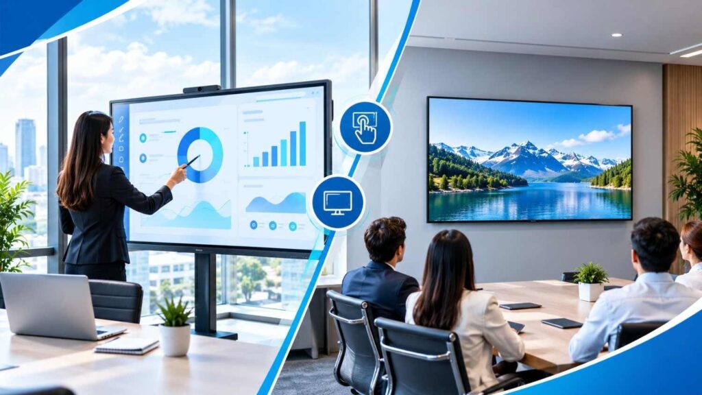 Interactive Touchscreen vs. Traditional Display