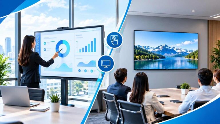 Interactive Touchscreen vs. Traditional Display